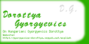 dorottya gyorgyevics business card
